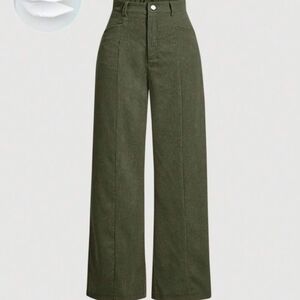 NWOT Womens Corduroy Wide-Leg Pants